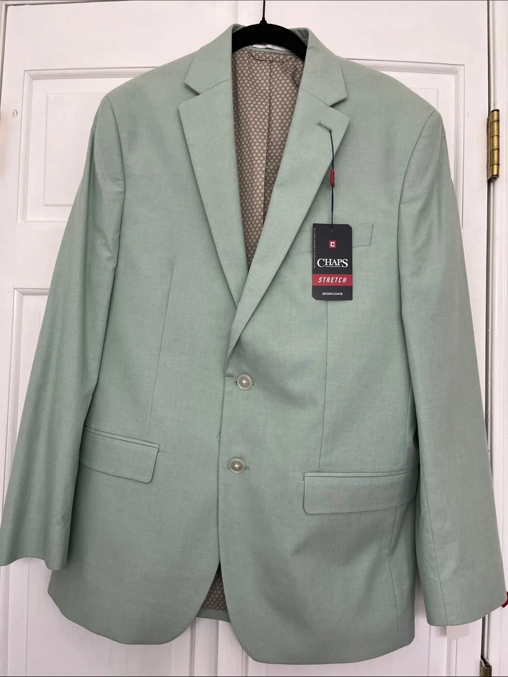 Chaps Men's Mint Green Stretch Two-Button Blazer - Picture 1 of 6